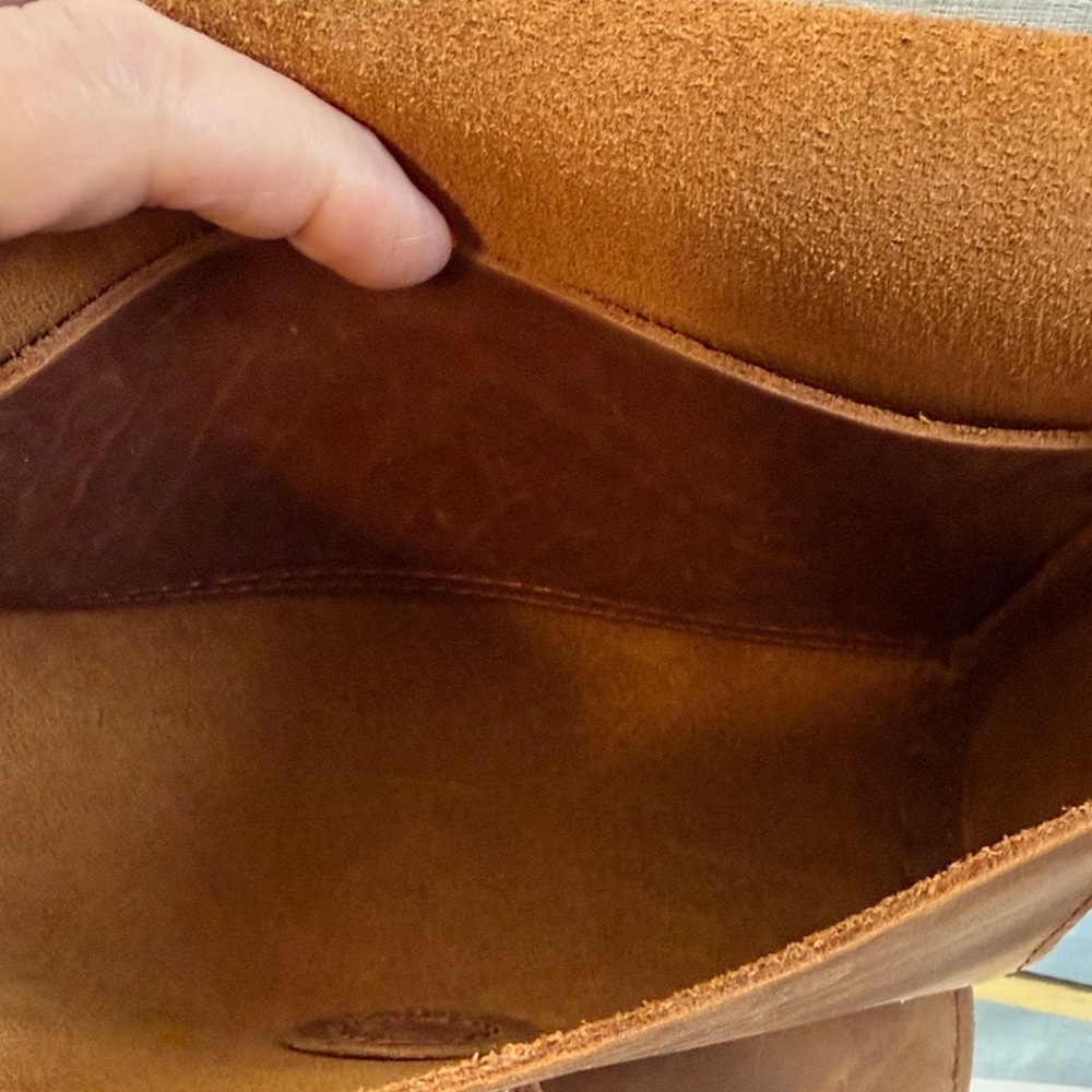 Portland Leather Caramel Brown Leather Crossbody - Picture 7 of 10